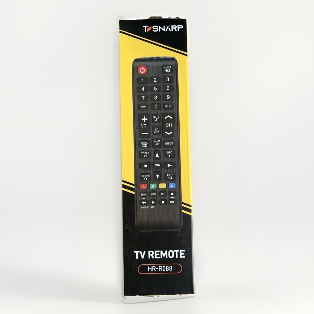 TVSNARP Universal TV Remote Control For Samsung Smart TV's HR-R088 Battery Black
